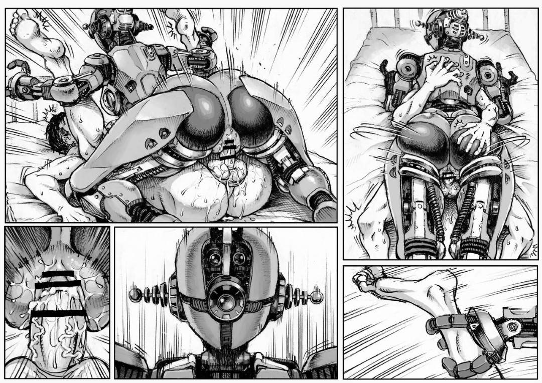 【エロ漫画】生身の女よりも自分はどうかと誘うロボットの女...精子をもらうために連続で中出しセックスで膣内射精をさせる【Double Deck Seisakujo：KILL'EM ALL!】