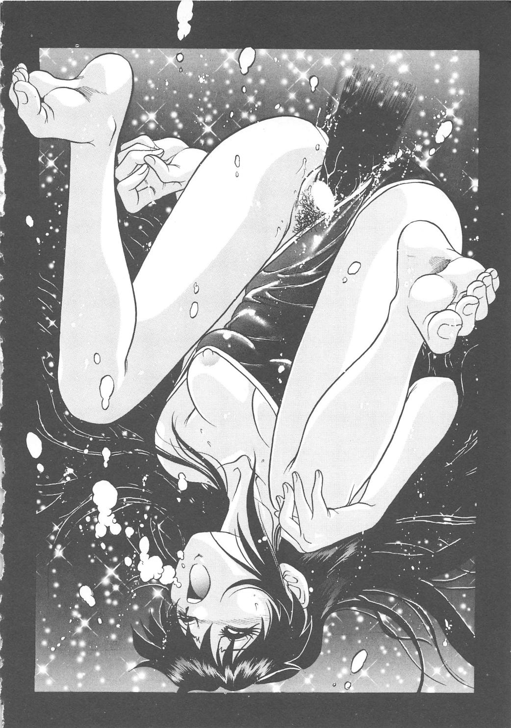 【エロ漫画】【エロ漫画】スクール水着で先輩のチンポをフェラしちゃう淫乱お姉さん…自分も一緒にオナニーをして生ハメ中出し水中セックス【やながわ理央：TAKE.3プールでGO!】