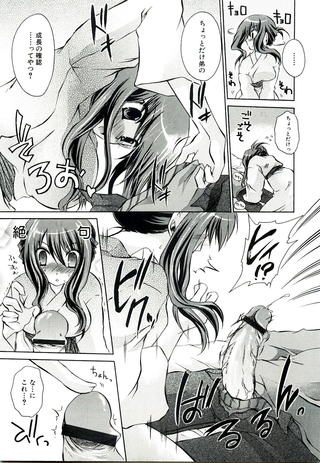 【エロ漫画】【エロ漫画】弟の巨根チンポを見て興奮しちゃうお姉さん…騎乗位で生ハメ中出しいちゃラブセックスしちゃう【東雲龍：痴的なお姉さん】